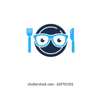 Food Geek Icon Logo Design Element