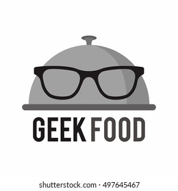 FOOD GEEK LOGO ICON SYMBOL TEMPLATE EMBLEM