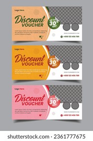 Food Gift Voucher for any kinds of restaurant, fast food business advertising 