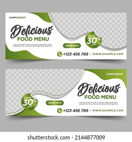 Food gift voucher, discount design template