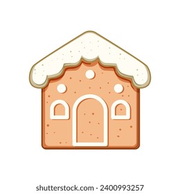 food gingerbread cartoon. cookie holiday, christmas winter, decoration traditional food gingerbread sign. isolated symbol vector illustration