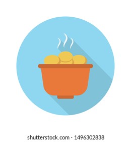 food glyph flat vector icon