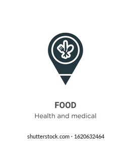 Food glyph icon vector on white background. Flat vector food icon symbol sign from modern health collection for mobile concept and web apps design.