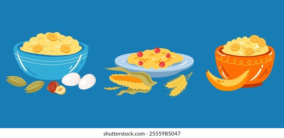 Food goods difference health diet concept. Vector flat graphic design illustration	