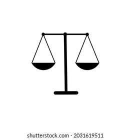 icono vector de escala de alimentos o mercancías