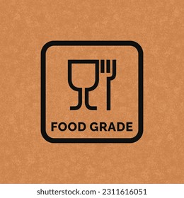 Marca de embalaje de grado alimentario símbolo de icono