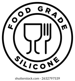 Ícone de silicone de qualidade alimentar Vetor de contorno preto e branco