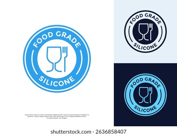 food grade silicone logo vector design. Suitable for business, food, information and product label