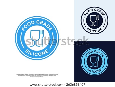 food grade silicone logo vector design. Suitable for business, food, information and product label