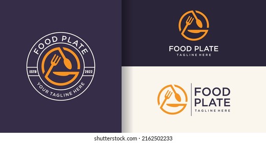 Food group logo design with creative modern concept Premium Vector