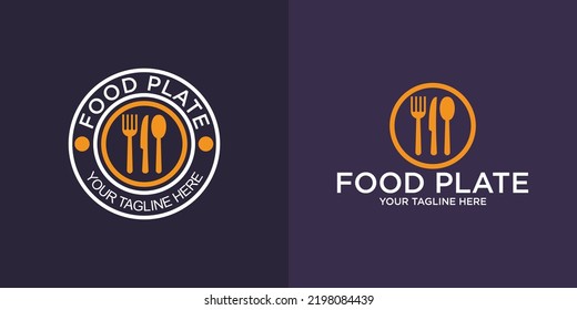 Food group logo design with creative modern concept premium vector