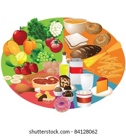 Food Groups Eps 8 Vector Grouped Stock Vector (Royalty Free) 102034033 ...