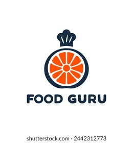 food guru meal snack logo vector illustration template design