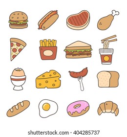 Food. Hand Drawn Doodle Icon.