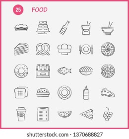 Food Hand Drawn Icon for Web, Print and Mobile UX/UI Kit. Such as: Glass, Food, Drink, Cup, Burger, Eat, Food, Fast Pictogram Pack. - Vector