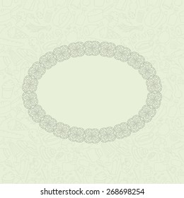 Food Hand Drawn Seamless and the Frame
