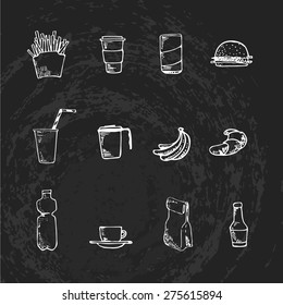Food hand drawn sketches