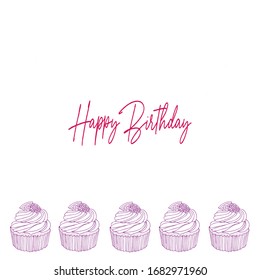 Food hand drawn vector illustration. The layout of the greeting card. Doodle style. Elements for greeting cards, posters, stickers and seasonal design.