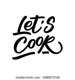 FOOD HAND LETTERING. LET'S COOK