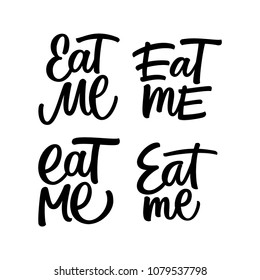 FOOD HAND LETTERING SET. EAT ME