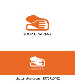 Food hand Logo creative icon template