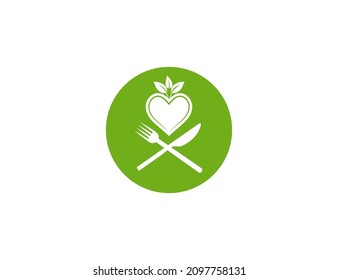 Food, healthy eating icon. Vector illustration. Flat design.