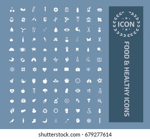 Food and healthy icon set,vector
