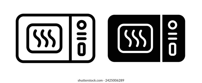 Symbol für Lebensmittelheizungslinie. Rapid Cook-Ikone in Schwarz-Weiß.