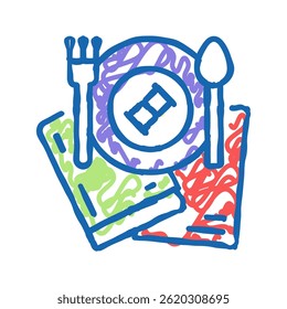 food history doodle icon sketch vector. food history sign. isolated symbol illustration