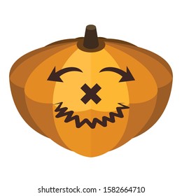 Food holiday pumpkin icon. Isometric of food holiday pumpkin vector icon for web design isolated on white background