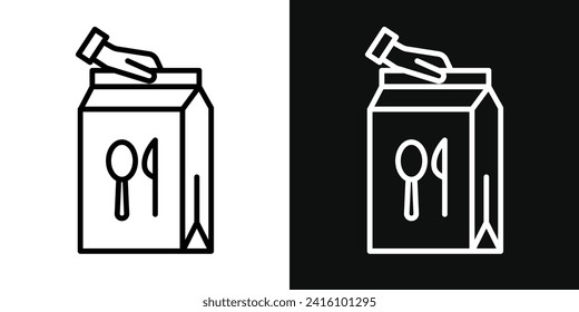 Food Home Delivery icon set. vector illustration