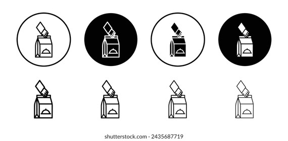 Food home delivery icon vector set collection for web