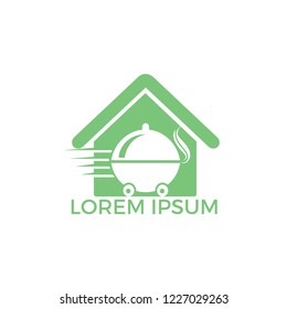 Food home delivery logo design. Fast delivery service sign. 