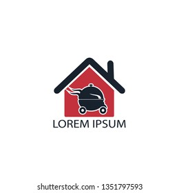 Food home delivery logo design. Fast delivery service sign. 