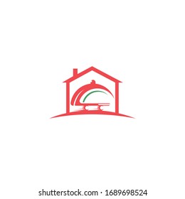 Food home delivery logo design. Fast delivery service sign. 