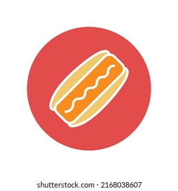 Food Hotdog Isolated Vector icon which can easily modify or edit

