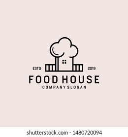 food house chef hat kitchen restaurant logo design vector icon download