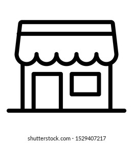 Food house icon. Outline food house vector icon for web design isolated on white background