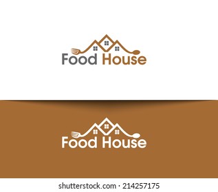 Food House Logo Template Design.