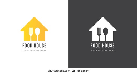 Food House vector logo design template.