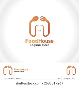 Food House Vektor Logo Vorlage