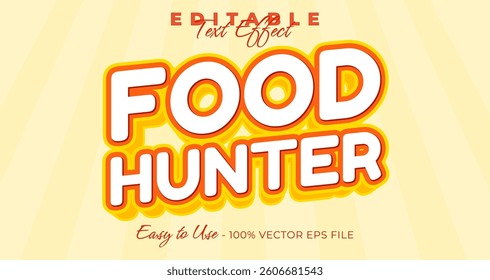Food hunter Editable Text Effect, Font Style on graphic style