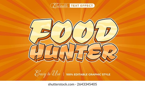food hunter - efeito de texto editável, estilo de fonte