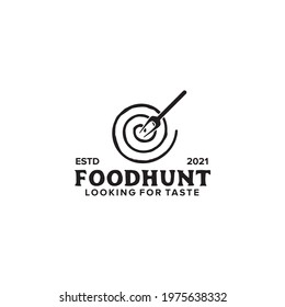 Food hunter logo design vector template