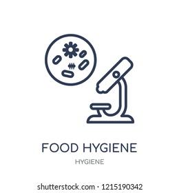 Food Hygiene Icon. Food Hygiene Linear Symbol Design From Hygiene Collection. Simple Outline Element Vector Illustration On White Background.