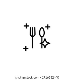 Food hygiene vector icon in linear, outline icon isolated on white background