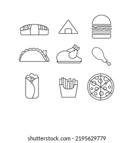Food Icon Around The World Illustration 