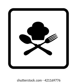food icon -  black vector icon