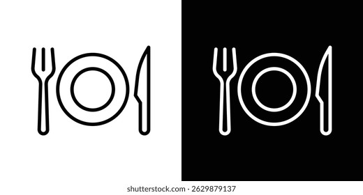 Food icon in black vector format
