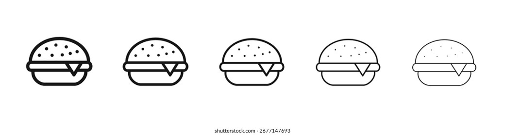 Icono de comida signo de Vector blanco y negro